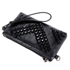 Diamond Genuine Leather Handbag